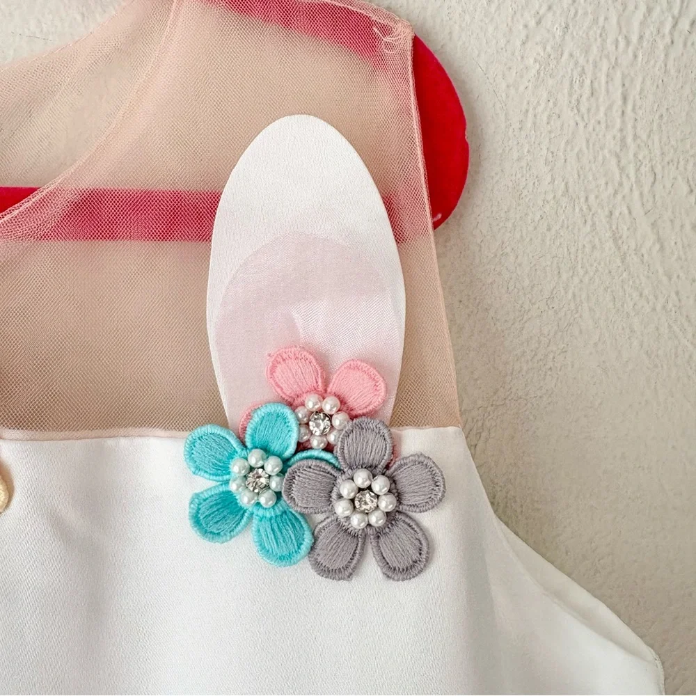 Girl’s Tulle Satin Unicorn Maxi Dress